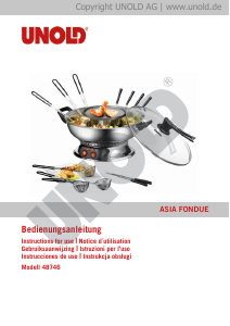 Manual Unold 48746 Asia Fondue