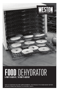 Manual Weston 75-0301-W Food Dehydrator