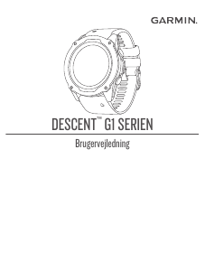Brugsanvisning Garmin Descent G1 Solar Dykkercomputer