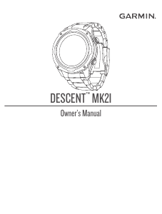 Manual Garmin Descent MK2I Dive Computer