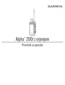 Priročnik Garmin Alpha 200i Ročna navigacija