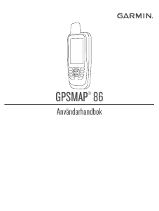 Bruksanvisning Garmin GPSMAP 86s Handhållen navigation