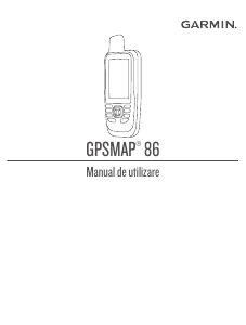 Manual Garmin GPSMAP 86s Dispozitiv GPS portabil