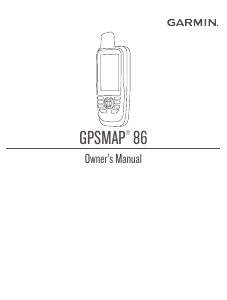 Manual Garmin GPSMAP 86s Handheld Navigation