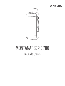 Manuale Garmin Montana 750i Navigatore palmare