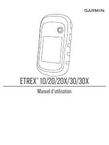 Mode d’emploi Garmin eTrex 30x Navigation portable