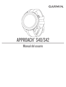 Manual de uso Garmin Approach S42 Smartwatch