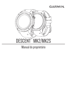Manual Garmin Descent MK2S Relógio inteligente