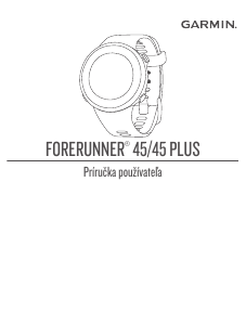 Návod Garmin Forerunner 45S Inteligentné hodinky
