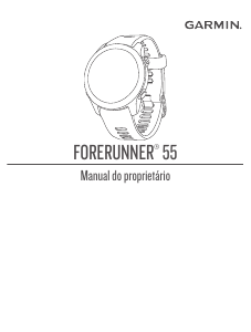 Manual Garmin Forerunner 55 Relógio inteligente