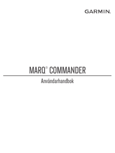 Bruksanvisning Garmin Marq Commander Smart klocka