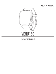 Handleiding Garmin Venu SQ - Music Edition Smartwatch