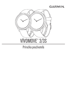 Návod Garmin vivomove 3S Inteligentné hodinky