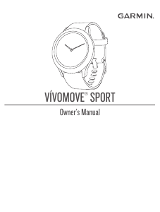 Kullanım kılavuzu Garmin vivomove Sport Akıllı kol saati