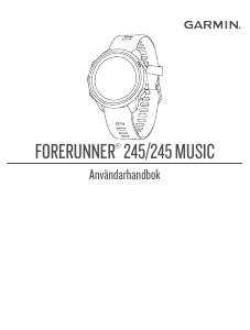 Bruksanvisning Garmin Forerunner 245 Music Sportklocka