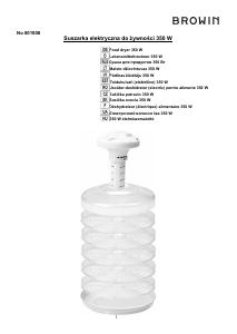 Manual Browin 801008 Food Dehydrator