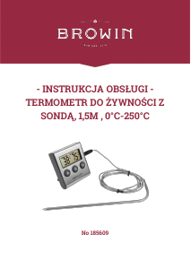 Manual Browin 185609 Termometru alimentar