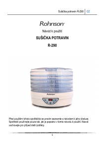 Manuál Rohnson R-290 Sušička potravin