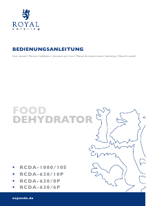 Handleiding Royal Catering RCDA-630/6P Voedseldroger