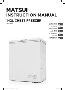 Manual Matsui M142CF15E Freezer