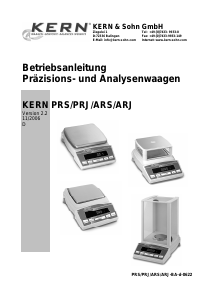 Bedienungsanleitung KERN ARJ 205-5DM Industriewaage