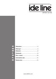 Bruksanvisning Ide Line 743-199 Riskokare