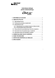 Instrukcja Elmak Oskar Multi 8in1 Pilot telewizyjny
