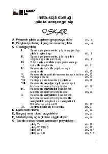 Instrukcja Elmak Oskar Pilot telewizyjny