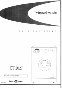 Bruksanvisning ElektroHelios KT2027 Kombinerad tvätt-tork