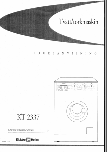 Bruksanvisning ElektroHelios KT2337 Kombinerad tvätt-tork