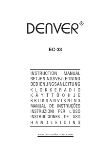 Manual Denver EC-33 Alarm Clock Radio