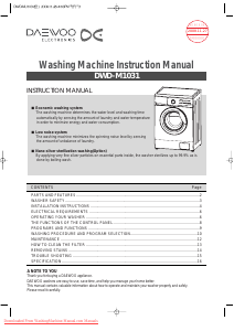 Handleiding Daewoo DWD-M1031 Wasmachine