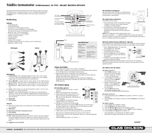 Bruksanvisning Clas Ohlson WS590H Väderstation