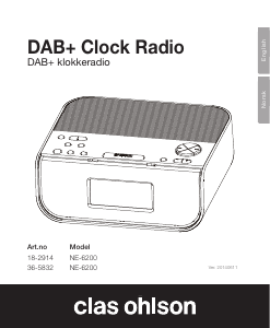 Manual Clas Ohlson NE-6200 Alarm Clock Radio