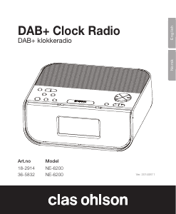 Bruksanvisning Clas Ohlson NE-6200 Klockradio