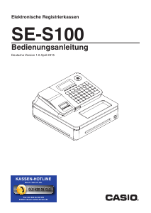 Bedienungsanleitung Casio SE-S100 Registrierkasse