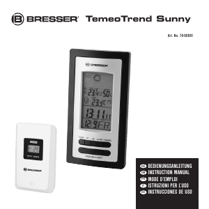 Bedienungsanleitung Bresser 7000001 TemeoTrend Sunny Wetterstation