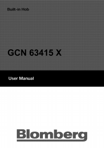 Manual Blomberg GCN 63415 Hob