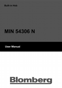 Handleiding Blomberg MIN 54306 Kookplaat