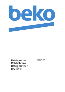 Manual BEKO FBI 5851 Freezer