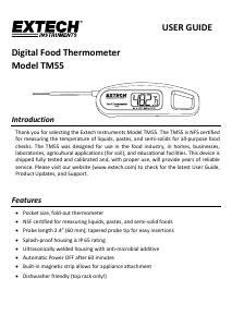 Manual Extech TM55 Food Thermometer
