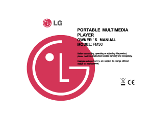 Handleiding LG MF-FM30S1K Mp3 speler