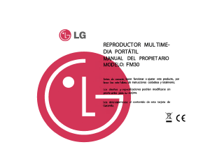 Manual de uso LG MF-FM30S1K Reproductor de Mp3