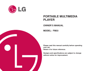 Manual LG MF-FM33S1K Mp3 Player