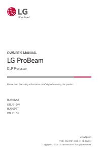 Manual LG BU50NST ProBeam Projector
