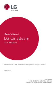 Manual LG PF1500G CineBeam Projector