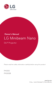 Manual LG PH300 MiniBeam Nano Projector