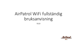 Bruksanvisning AirPatrol WiFi Router