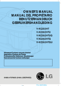 Manual LG V-KC282HTUQ Vacuum Cleaner
