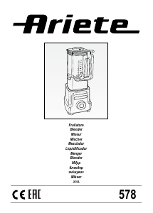 Manual Ariete 578 Liquidificadora